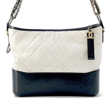 将图像加载到图库查看器中，CHANEL Gabriel de Hobo White/Black A93824 Calf Leather Size Large
