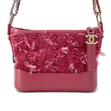 Load image into Gallery viewer, CHANEL Gabriel de Hobo Pink A91810 Tweed Leather Size Small
