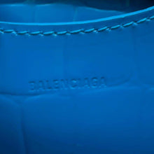 将图像加载到图库查看器中，BALENCIAGA neoclassic city Turquise Blue 638524 Embossed Leather Size Mini
