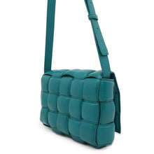 Load image into Gallery viewer, Bottega Veneta Paddet cassette Shoulder Bag Green 591970 Lambskin
