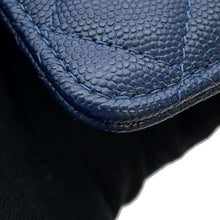 将图像加载到图库查看器中，CHANEL Matelasse Long Wallet Navy Caviar Leather
