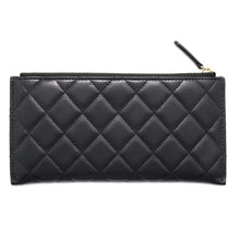 将图像加载到图库查看器中，CHANEL Matelasse Symbol Bag Charm Slim Pouch Black Lambskin
