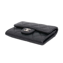 将图像加载到图库查看器中，CHANEL Matelasse Classic Card Case Black AP0214 Caviar Leather
