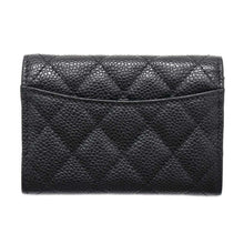 将图像加载到图库查看器中，CHANEL Matelasse Classic Card Case Black AP0214 Caviar Leather
