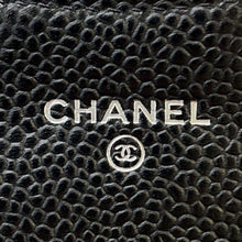 将图像加载到图库查看器中，CHANEL Matelasse Classic Card Case Black AP0214 Caviar Leather
