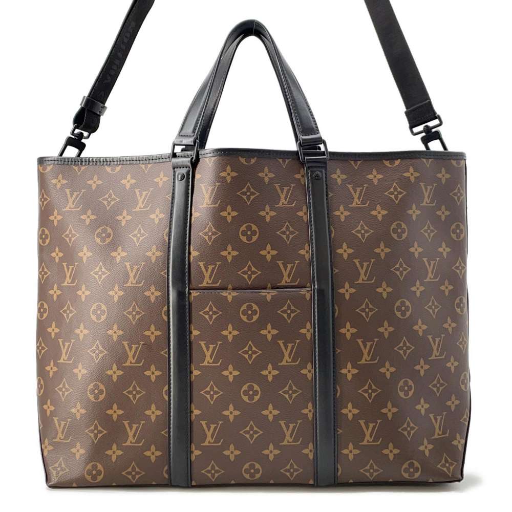 LOUIS VUITTON Weekend tote Brown M45733 Monogram Macassar Canvas Size GM