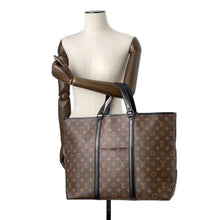 将图像加载到图库查看器中，LOUIS VUITTON Weekend tote Brown M45733 Monogram Macassar Canvas Size GM
