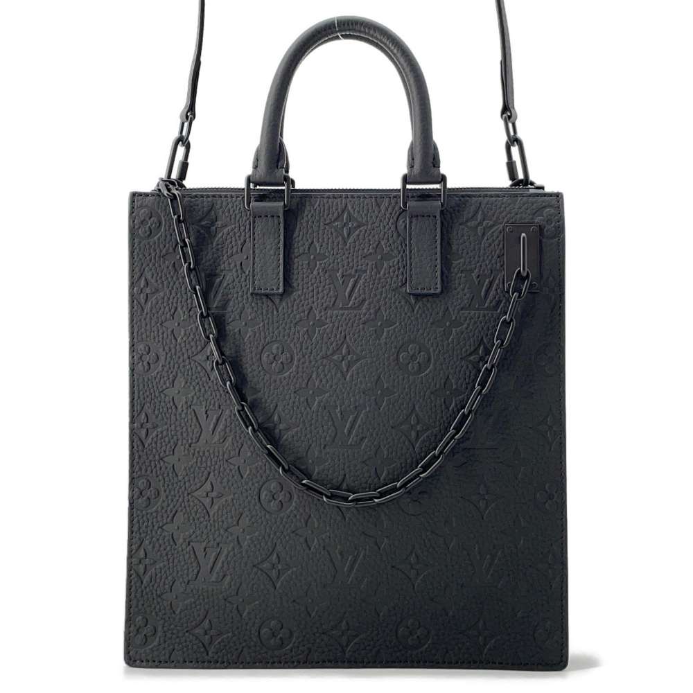 LOUIS VUITTON Sac Plat Messenger Noir M55924 Monogram Empreinte Leather