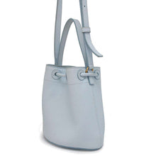 Load image into Gallery viewer, BURBERRY TB Bucket Drawstring Shoulder Bag Pearl blue8066184 Leather
