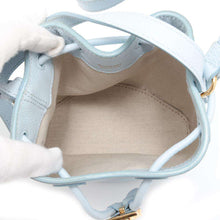 Load image into Gallery viewer, BURBERRY TB Bucket Drawstring Shoulder Bag Pearl blue8066184 Leather
