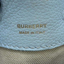 Load image into Gallery viewer, BURBERRY TB Bucket Drawstring Shoulder Bag Pearl blue8066184 Leather
