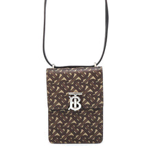 Load image into Gallery viewer, BURBERRY TBMonogram Robin Shoulder Bag Brown 8032898 PVC Coated Canvas Leather
