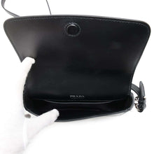 将图像加载到图库查看器中，PRADA Identity Shoulder Bag Black 1BD249 Saffiano Leather
