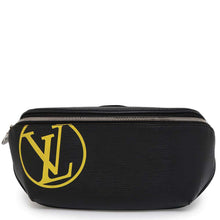 将图像加载到图库查看器中，LOUIS VUITTON Bumbag Noir M55131 Epi Leather LV Circle
