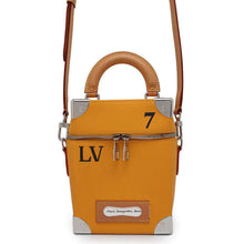 Load image into Gallery viewer, LOUIS VUITTON Vertical Box Trunk SaffronYellow M59666 CowhideLeather
