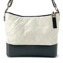 将图像加载到图库查看器中，CHANEL Gabriel ChainShoulder Hobo White/Black A93825 Leather Size Large
