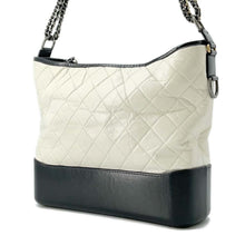 将图像加载到图库查看器中，CHANEL Gabriel ChainShoulder Hobo White/Black A93825 Leather Size Large
