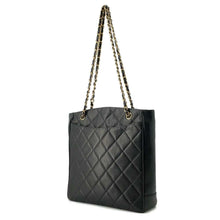 Load image into Gallery viewer, CHANEL Matelasse CC Logo Chain Tote Black Caviar Leather
