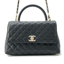 Load image into Gallery viewer, CHANEL Coco Handle 2WAY Shoulder Bag Black A92991 Caviar Leather Size 29
