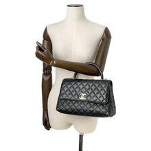 Load image into Gallery viewer, CHANEL Coco Handle 2WAY Shoulder Bag Black A92991 Caviar Leather Size 29
