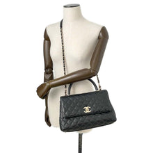 Load image into Gallery viewer, CHANEL Coco Handle 2WAY Shoulder Bag Black A92991 Caviar Leather Size 29
