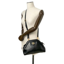 Load image into Gallery viewer, GUCCI Liber Small Shoulder Bag Black 524620 Leather
