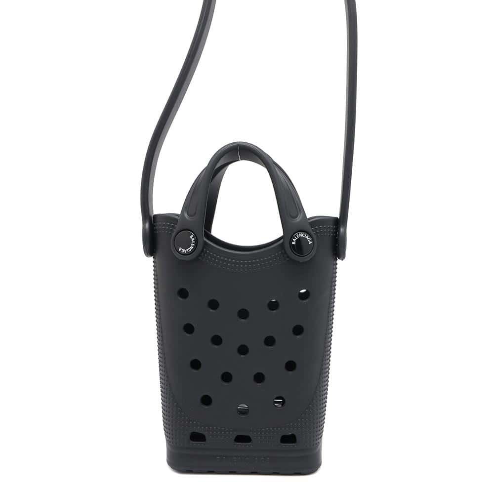 BALENCIAGA Shoulder Bag Crocs collaboration Black Rubber