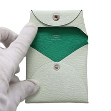 将图像加载到图库查看器中，HERMES Bastia Verso Vert Fizz/Menthe Chevre Myzore Goatskin
