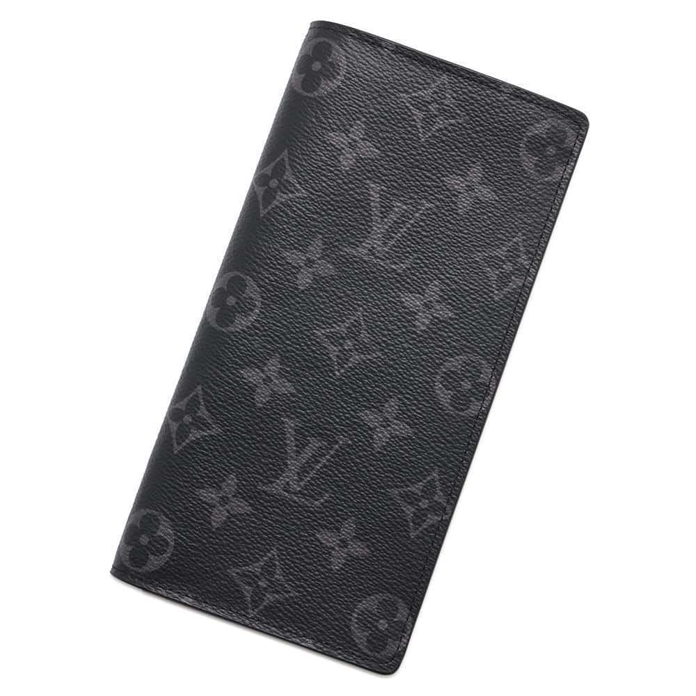 LOUIS VUITTON Portefeuille Brazza Noir M61697 Monogram Eclipse