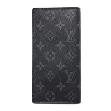 将图像加载到图库查看器中，LOUIS VUITTON Portefeuille Brazza Noir M61697 Monogram Eclipse
