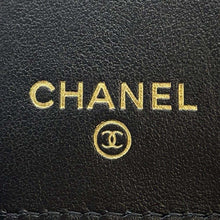 Load image into Gallery viewer, CHANEL Matelasse Tri-Fold Compact Wallet Black AP4084 Caviar Leather
