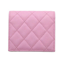 Load image into Gallery viewer, CHANEL Matelasse Bifold Wallet Compact Wallet Pink/Green AP3185 Caviar Leather
