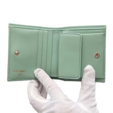 Load image into Gallery viewer, CHANEL Matelasse Bifold Wallet Compact Wallet Pink/Green AP3185 Caviar Leather
