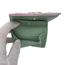 Load image into Gallery viewer, CHANEL Matelasse Bifold Wallet Compact Wallet Pink/Green AP3185 Caviar Leather
