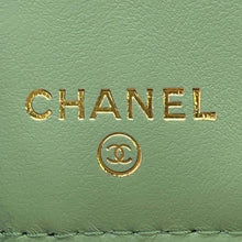 Load image into Gallery viewer, CHANEL Matelasse Bifold Wallet Compact Wallet Pink/Green AP3185 Caviar Leather
