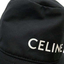 Load image into Gallery viewer, CELINE logo bucket hat Size M Black/White Cotton100%
