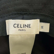 Load image into Gallery viewer, CELINE logo bucket hat Size M Black/White Cotton100%
