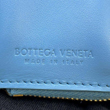 将图像加载到图库查看器中，Bottega Veneta INTRECCIATO Tri-fold Compact Wallet Light Blue690568 Leather
