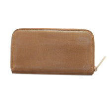 将图像加载到图库查看器中，FENDI Logo round zip Long Wallet Gold8M0024 Leather
