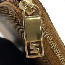 将图像加载到图库查看器中，FENDI Logo round zip Long Wallet Gold8M0024 Leather
