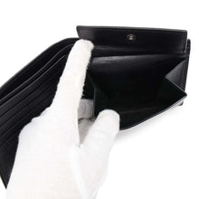 将图像加载到图库查看器中，SAINT LAURENT PARIS Folded wallet Black 647152 Leather
