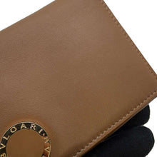 将图像加载到图库查看器中，BVLGARI Folded Long Cloth Brown 33625 Leather
