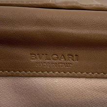 将图像加载到图库查看器中，BVLGARI Folded Long Cloth Brown 33625 Leather
