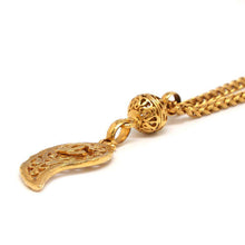 将图像加载到图库查看器中，CHANEL CC Logo Necklace Gold Metal
