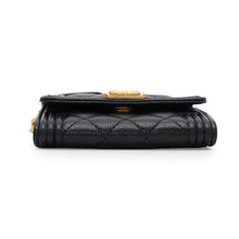 将图像加载到图库查看器中，CHANEL Boy Chanel Chain Wallet BlackAP2206 Caviar Leather
