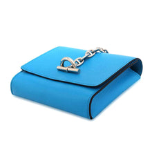 将图像加载到图库查看器中，HERMES Chaine d&#39;Ancre Compact Blue Frida Chevre Leather Shamquila
