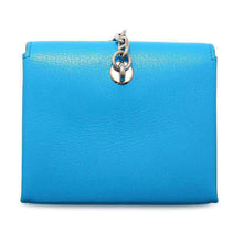 将图像加载到图库查看器中，HERMES Chaine d&#39;Ancre Compact Blue Frida Chevre Leather Shamquila
