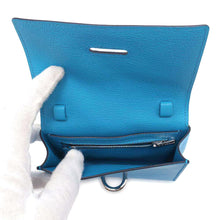 Load image into Gallery viewer, HERMES Chaine d&#39;Ancre Compact Blue Frida Chevre Leather Shamquila
