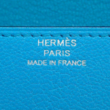 将图像加载到图库查看器中，HERMES Chaine d&#39;Ancre Compact Blue Frida Chevre Leather Shamquila
