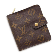 将图像加载到图库查看器中，LOUIS VUITTON Compact zip Brown M61667 Monogram
